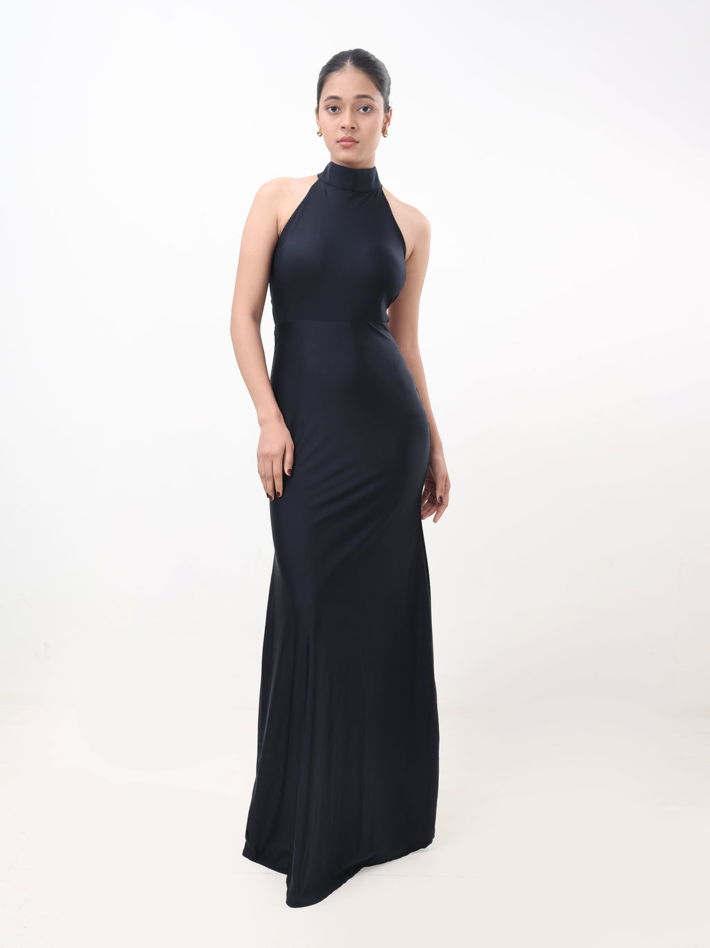 Midnight Muse Halter Gown