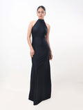 Midnight Muse Halter Gown