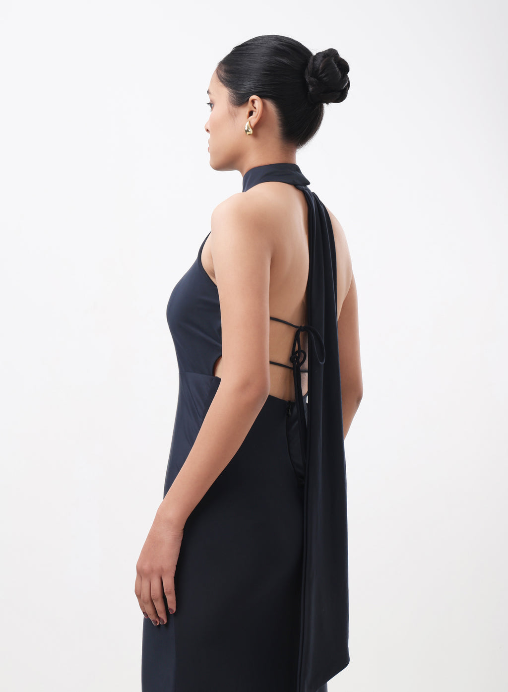Midnight Muse Halter Gown