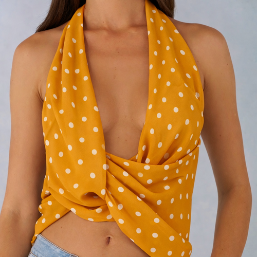 Yellow Polka Dot Top